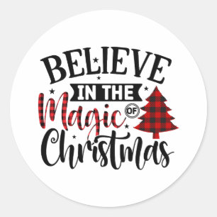 Adesivo Xadrez de Buffalo Acredite na magia do Natal