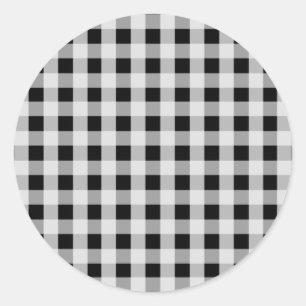 Adesivo Xadrez de Buffalo Preto e Branco