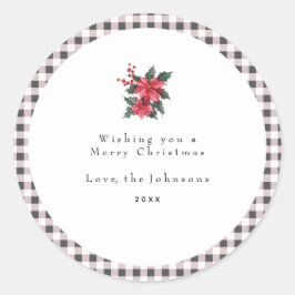 Adesivo Xadrez de Gingham Preto e Branco Natal Personaliza