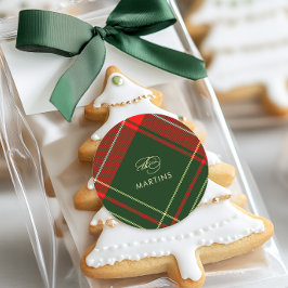 Adesivo Xadrez de Natal Clássica com Feriado de Nome