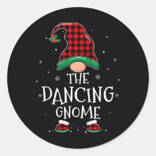 Adesivo Xadrez de Natal da Família Gnomo Xmas Dançante