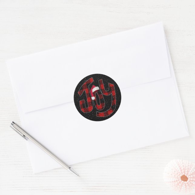 Adesivo Xadrez de Natal Joy Buffalo (Envelope)