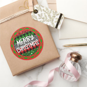 Adesivo Xadrez de Natal retrógrada e brilhante