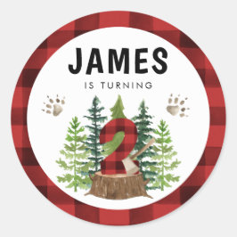 Adesivo Xadrez de segundo aniversário Buffalo de Torjack