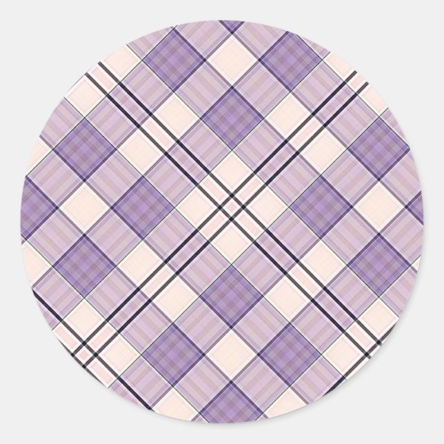 Adesivo Xadrez de Tartan Roxo (Frente)