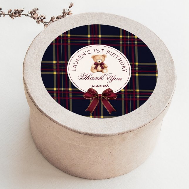 Adesivo Xadrez do Urso primeiro aniversario de Polo de Urs (Criador carregado)