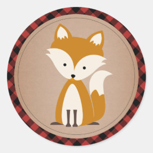 Adesivo Xadrez e Fox do bebê