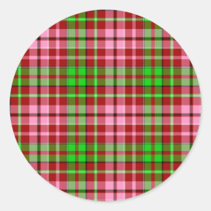 Adesivo Xadrez Escocês Rosa e Verde Vermelho