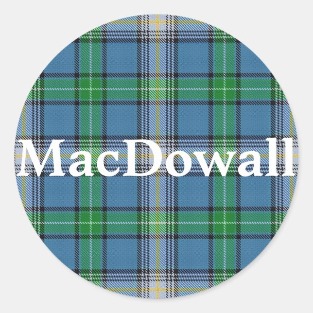 Adesivo Xadrez Escocesa Clan MacDowall Tartan (Frente)