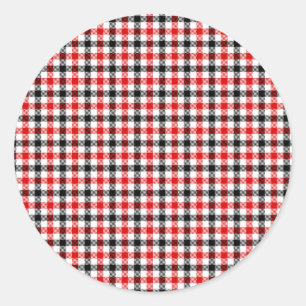 Adesivo Xadrez Gingham Vermelho Preto e Branco