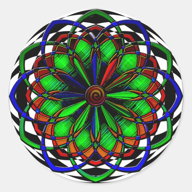 Adesivo Xadrez Harlequin n.o 3 (Autocolantes) (Frente)