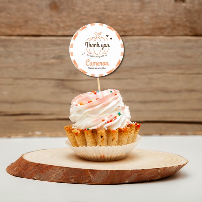 Adesivo Xadrez Laranja Pumpkin Chá de fraldas Neutro Obrig (Criador carregado)