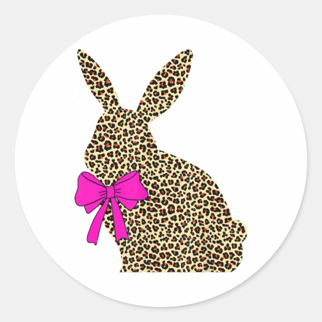 Adesivo Xadrez-leopardo-coelho da Páscoa Páscoa de Buffalo (Frente)