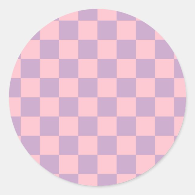 Adesivo Xadrez Lilás e Rosa (Frente)