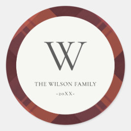 Adesivo Xadrez moderna Red Maroon Marsala Patterno Monogra