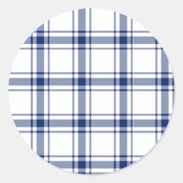 Adesivo Xadrez náutico azul e branco