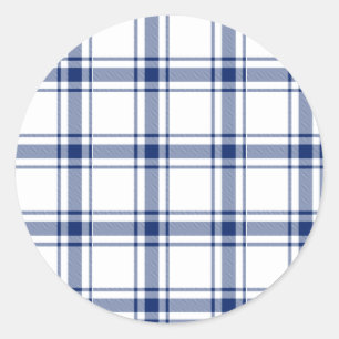 Adesivo Xadrez náutico azul e branco