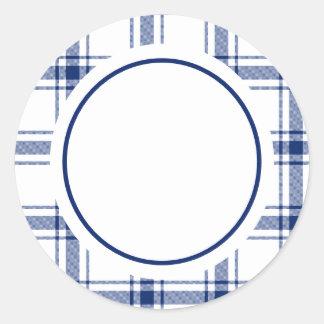 Adesivo Xadrez náutico azul e branco