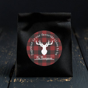 Adesivo Xadrez Personalizada de Buffalo Vermelho e Negro