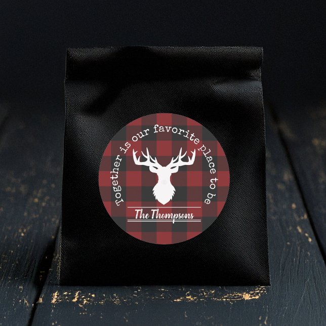 Adesivo Xadrez Personalizada de Buffalo Vermelho e Negro (Criador carregado)