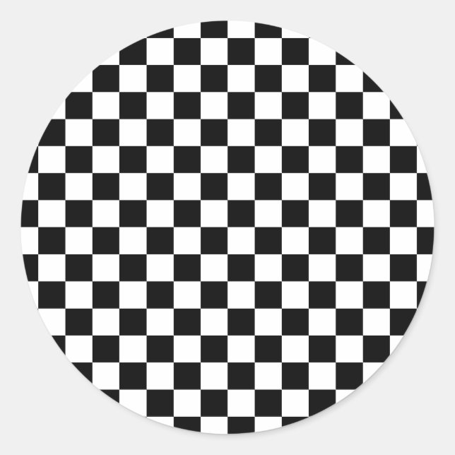 Adesivo Xadrez Preto e Branco (Frente)