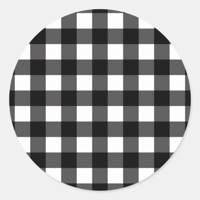 Adesivo Xadrez Preto e Branco Buffalo Gingham Quadriculado (Frente)