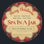 Adesivo Xadrez Red Black Christmas Spa Em Um Jar Ideias<br><div class="desc">Trate seus amigos e família a um spa maravilhoso em um pote com alguns projetos fáceis de fazer em casa ou no artesanato DIY. Basta clicar em "personalizar e editar esta xadrez preta e vermelha ou a etiqueta de "Feliz Natal" para dar ao seu jarro de mason aquele espírito de...</div>