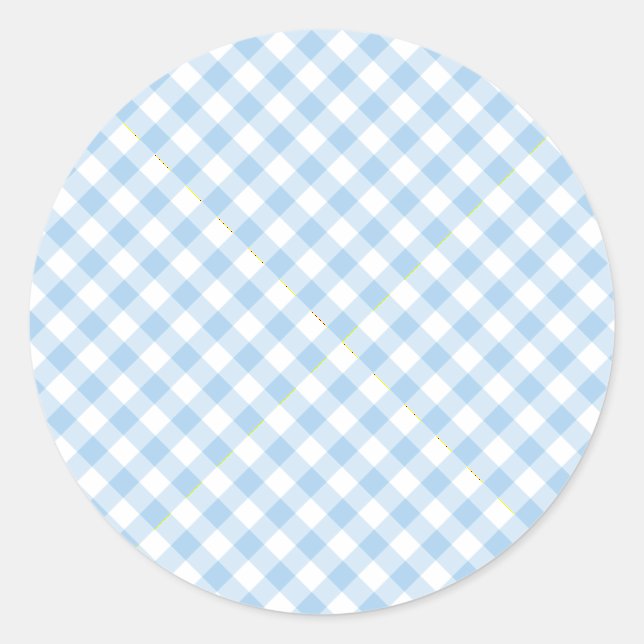 Adesivo Xadrez Retro Azul Bebê (Frente)