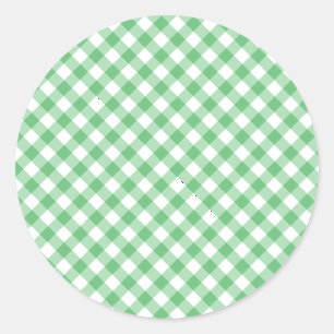Adesivo Xadrez Verde de Verão Retro