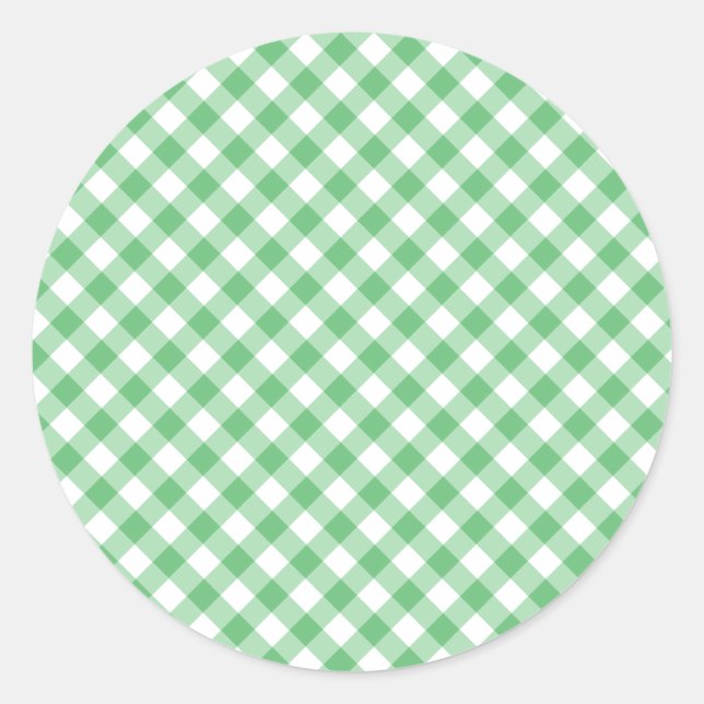 Adesivo Xadrez Verde de Verão Retro (Frente)