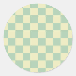Adesivo Xadrez Verde Menta Pastel e Amarelo Pálido