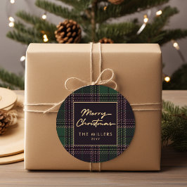 Adesivo Xadrez Verde Tartan Plaid Búfalo Xadrez Moderno El
