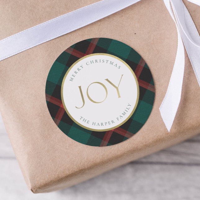 Adesivo Xadrez Verde Vermelha Tradição Joy (Criador carregado)