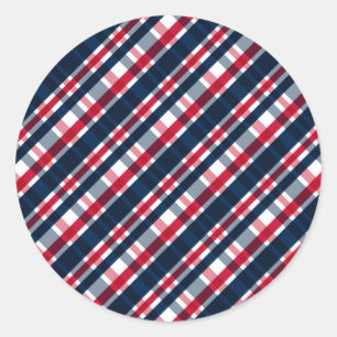 Adesivo Xadrez vermelha branca azul do fã de esportes de