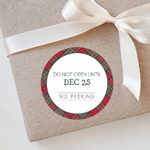 Adesivo Xadrez Vermelha de Natal Stewart Tartan