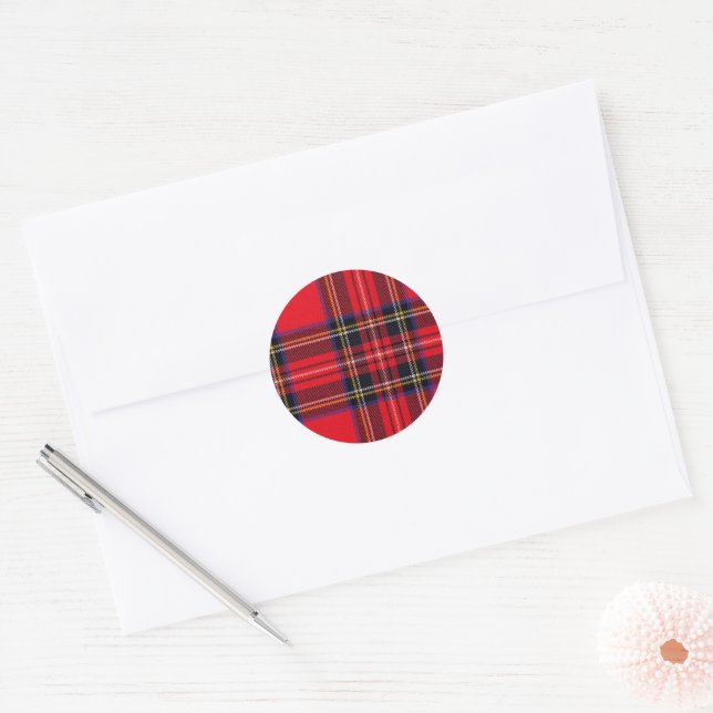 Adesivo Xadrez vermelha de Stewart tartan (Envelope)