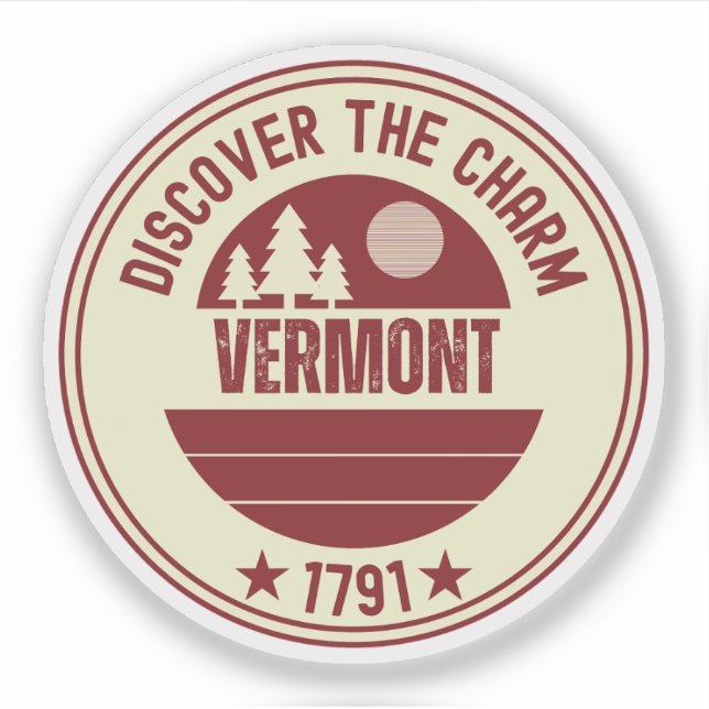 Adesivo Xarope de Bordo de Vermont - Presente de VT (Frente)