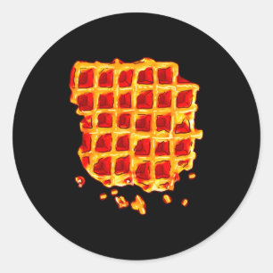 Adesivo Xarope de Waffle Belga Café da Manhã Lanche Waffle