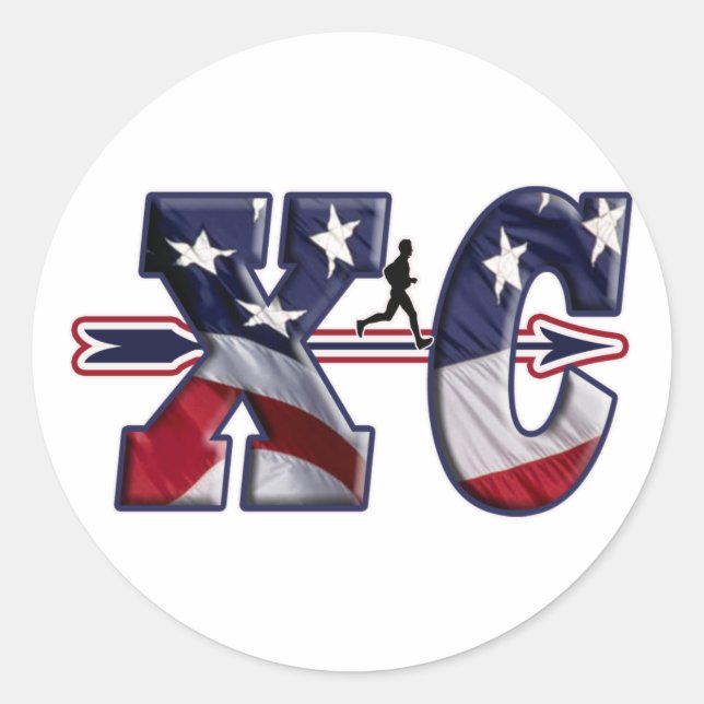 ADESIVO XC CROSS COUNTRY USA FLAG WRAPPED (Frente)