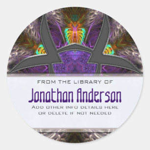 Adesivo Xerikan Fractal Bookplate Sticker