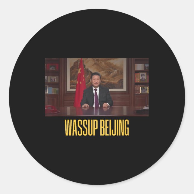 Adesivo Xi Jinping Wup Beijing Engraçado Meme Face Giga Xi (Frente)
