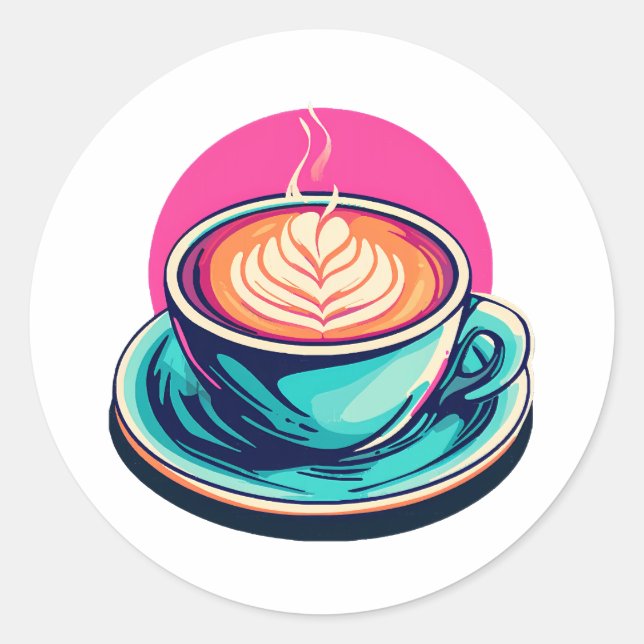 Adesivo Xícara de café Cappucccino (Frente)