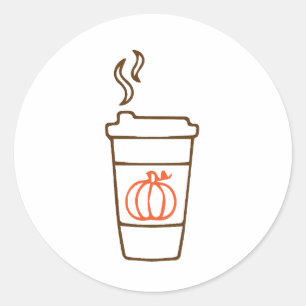 Adesivo Xícara de Café de Abóbora