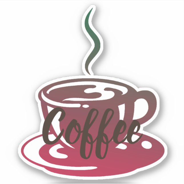 Adesivo Xícara de café personalizada (Frente)