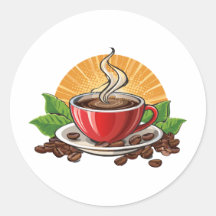 Xícara de café vermelha