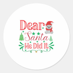 Adesivo Xmas Art Caros Papais noeis Que Ele Fez