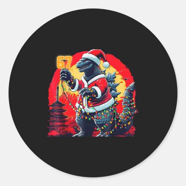 Adesivo Xmas Christmas Santazilla 67 Funny Holiday Monster (Frente)