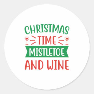 Adesivo Xmas Dando Mistura De Natal E Vinho