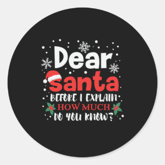 Adesivo Xmas Dear Santa How Much Do You Know