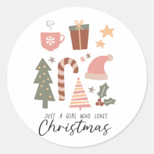 Adesivo Xmas Deu Apenas Uma Menina Que Ama O Natal